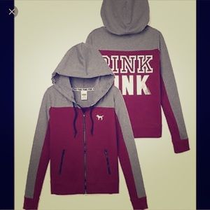 ISO maroon/gray perfect full zip hoodie